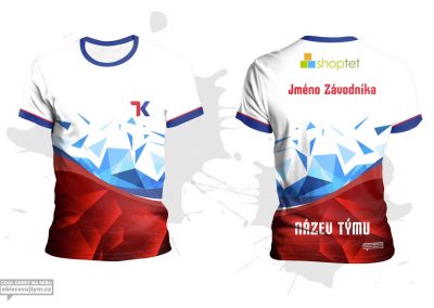 Funkční týmové tričko na běžecké závody - tým Shoptet
